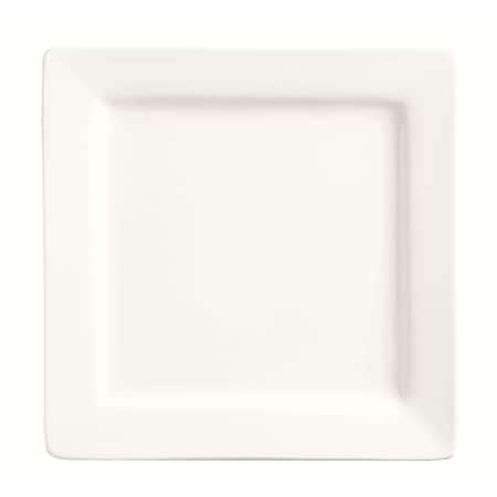 World Tableware Slate Collection 10.625" Square Ultra Bright White Plate, PK12 SL-10